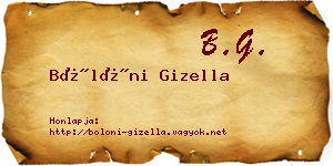 Bölöni Gizella névjegykártya