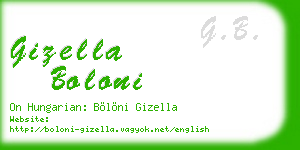 gizella boloni business card