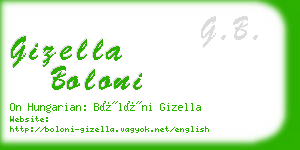 gizella boloni business card